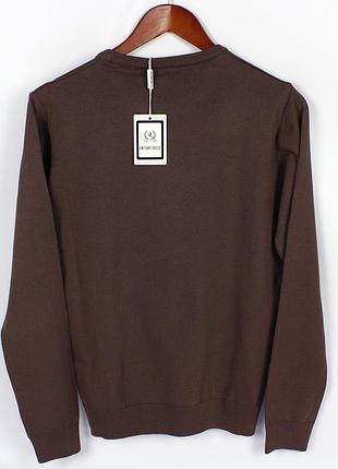 Мужская кофта (свитер/свитшот), мягкий приятный материал (хлопок), цвет коричневый