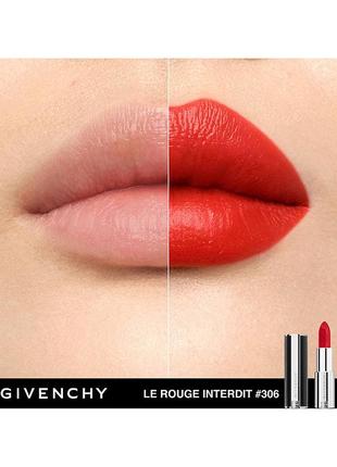 Оригінал givenchy le rouge interdit intense silk помада для губ 306 оригинал помада для губ2 фото