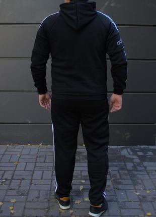 Чоловічий утеплений спортивний костюм батал з капюшоном8 фото