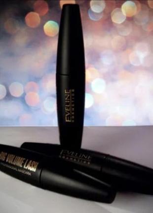 Тушь для ресниц eveline big volume real sshock mascara объемная, черная, 10 мл