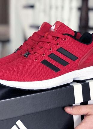Р.44 кроссовки adidas zx flux красные ks 9064 — цена 1450 грн в