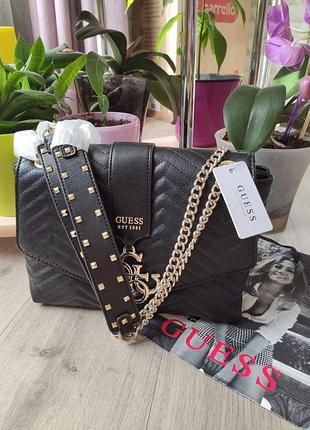 Сумка кроссбоди guess гесс violet черная белая голубаяоригинал