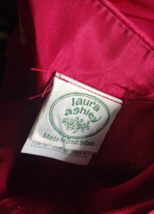 Вінтажна сукня з штучного шовку laura ashley вишневого кольору4 фото