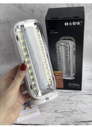 Акумуляторний ліхтар. аварійний ліхтар power bank 20 smd led sl-36562 фото