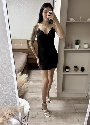 Slip-dress со стразами на бретелях misspap 🖤