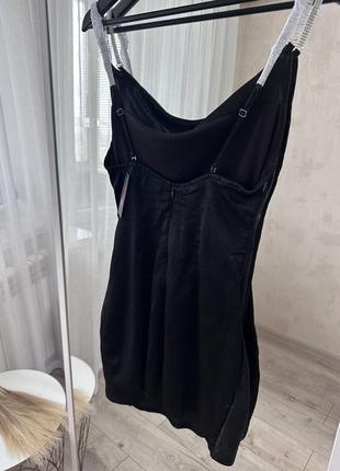 Slip-dress со стразами на бретелях misspap 🖤6 фото