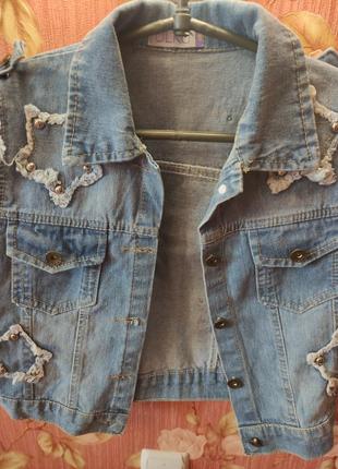 Женская джинсовая жилетка olko3 фото