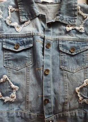 Женская джинсовая жилетка olko5 фото