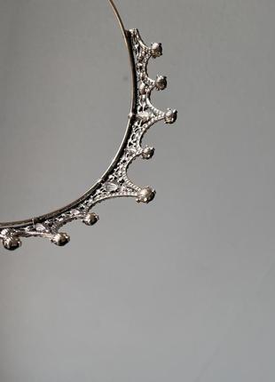 Диадема корона с камнями, черная корона на волосы, украшение на голову, черная тиара