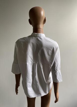 Белая хлопковая рубашка3 фото
