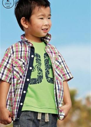 Рубашка next 12-18 мес с футболкой.