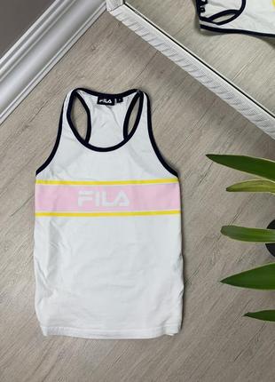 Fila женская майка оригинал белая спортивная фитнес