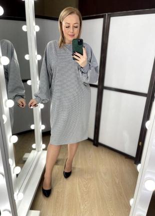 Новое платье гольф принт гусиная лапка