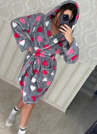 М'який затишний халатик з капюшоном