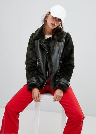 Авиатор джекет, дубленка river island aviator