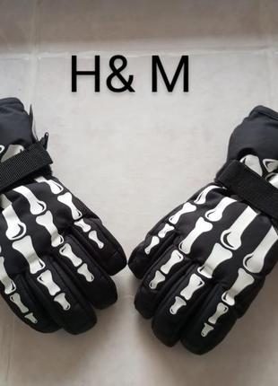 Рукавички краги на флісі бренду 2-4 h&m skeleton uk 3-4 eur 98 -104
