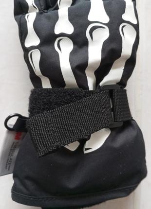 Рукавички краги на флісі бренду h&m skeleton uk 3-4 eur 98 -1045 фото