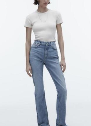 Классные джинсы zara с разрезами 100% хлопок!