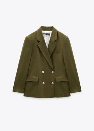 Женский льняной блайзер жакет zara