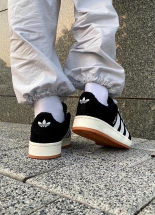 Adidas campus 00s black/white (хутро)4 фото