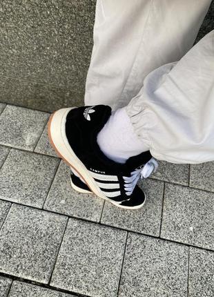 Adidas campus 00s black/white (хутро)9 фото