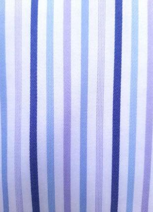 Рубашка белая голубая marks &amp; spencer под запонки regular fit размер 16" l, xl pure cotton5 фото