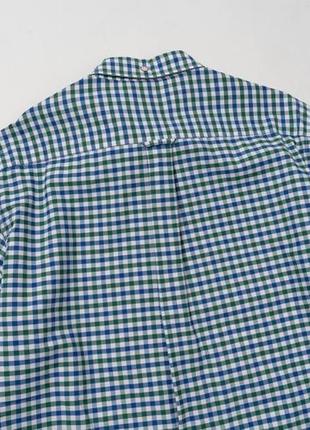 Gant oxford gingham regular shirt мужская рубашка7 фото