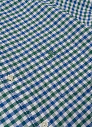 Gant oxford gingham regular shirt мужская рубашка4 фото