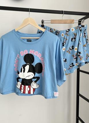 Хлопковая пижамка с шортами disney