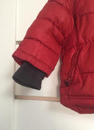 Куртка червона осінь зима 1 2 года2 фото