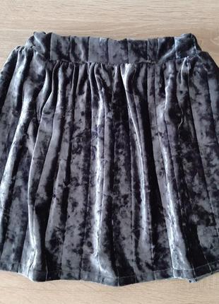 Стильная велюровая юбка для девочки