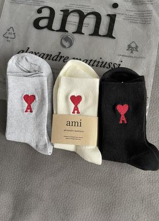 Шкарпетки амі ami paris нові довгі1 фото