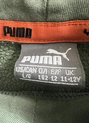 Теплый худи хаки puma на 11 - 12 лет6 фото