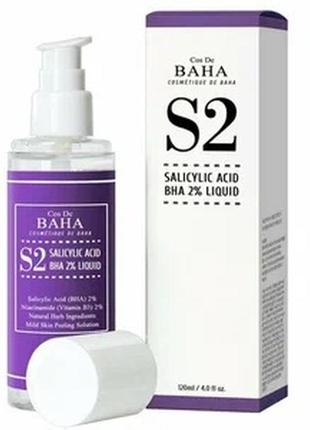 Тонер для лікування акне та звуження пор cos de baha salicylic acid bha 2% liquid 120 ml1 фото