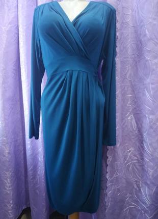 Комфортна сукня-халат віскозна з довгим рукавом на жінку розмір л. 48 shato-шато