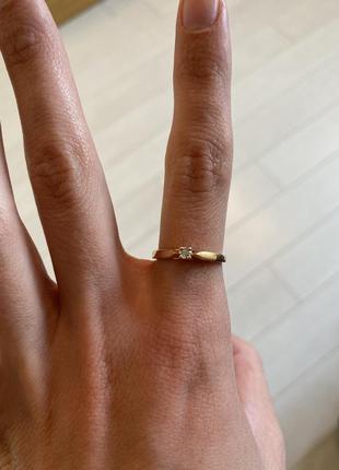 Стильное кольцо золотое 585 проба бриллиант новая коллекция скидки предложение