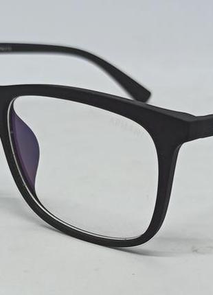 Оски в стиле emporio armani мужские имиджевые оправа для очков черная матовая на флексах1 фото