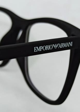 Оски в стиле emporio armani мужские имиджевые оправа для очков черная матовая на флексах9 фото