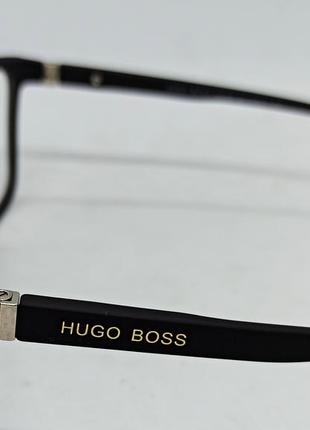 Очки в стиле hugo boss унисекс имиджевые оправа для очков черная матовая на флексах5 фото