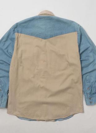Loneroo by roper vintage denim shirt мужская рубашка6 фото