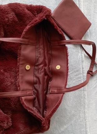 Женская сумка из эко меха.6 фото