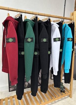 Мужской спортивный костюм теплый stone island