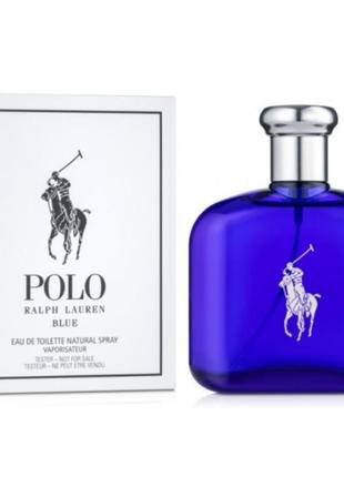 Оригинальный ralph lauren polo blue 125 ml tester туалетная вода1 фото