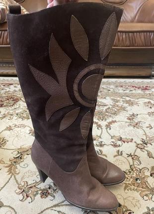 Сапоги кожаные