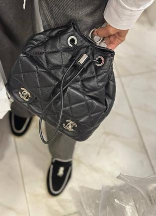 Рюкзак женский кожаный черный брендовый3 фото
