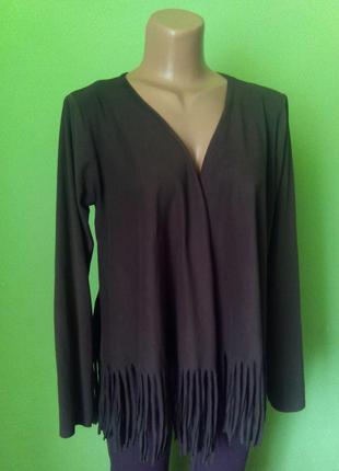 Легкий кардиган накидка шоколадного кольору s/m