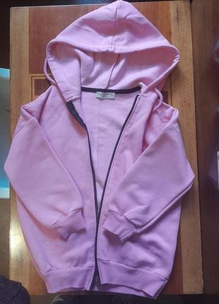 Новый розовый демисезонный спортивный костюм для девочки с начесом toontoy 110 см/5р