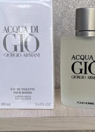 Giorgio armani acqua di gio pour homme туалетная вода 100 ml армани аква ди пустотел пурпур хом мужские духи парфюма1 фото