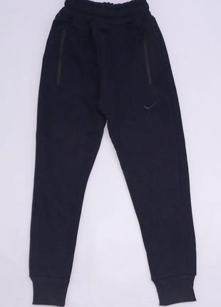 Детские зимние спортивные штаны (446/1) 128-152см черный, синий2 фото