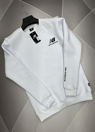 Свитшот мужской new balance s-xxl арт 1695, белый,  s, 44